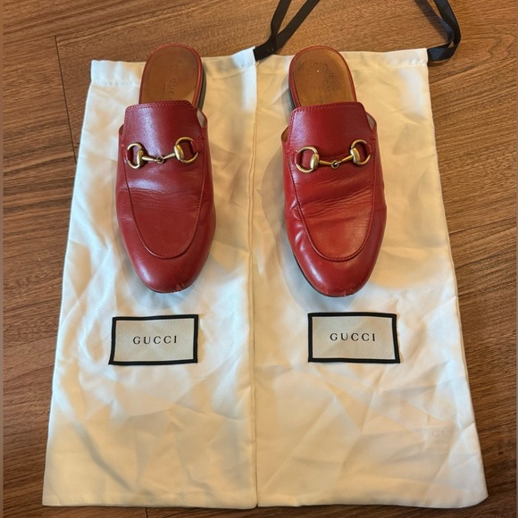Gucci Princetown Mule in red leather - Picture 2 of 5